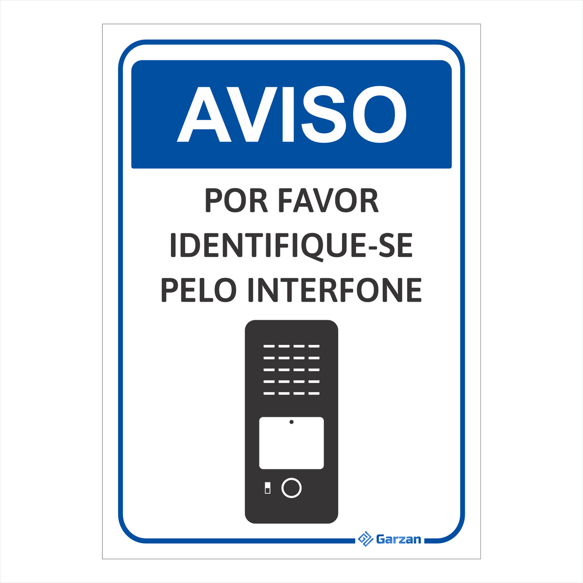 Placa de Sinalização Para Interfones