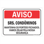 Placa de Sinalização Aviso Srs. Condôminos