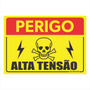 Placa de Sinalização Amarela - Perigo, Alta Tensão