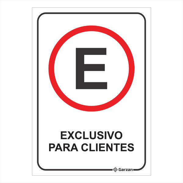 Placa de Sinalização Estacionamento Para Clientes