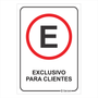Placa de Sinalização Estacionamento Para Clientes