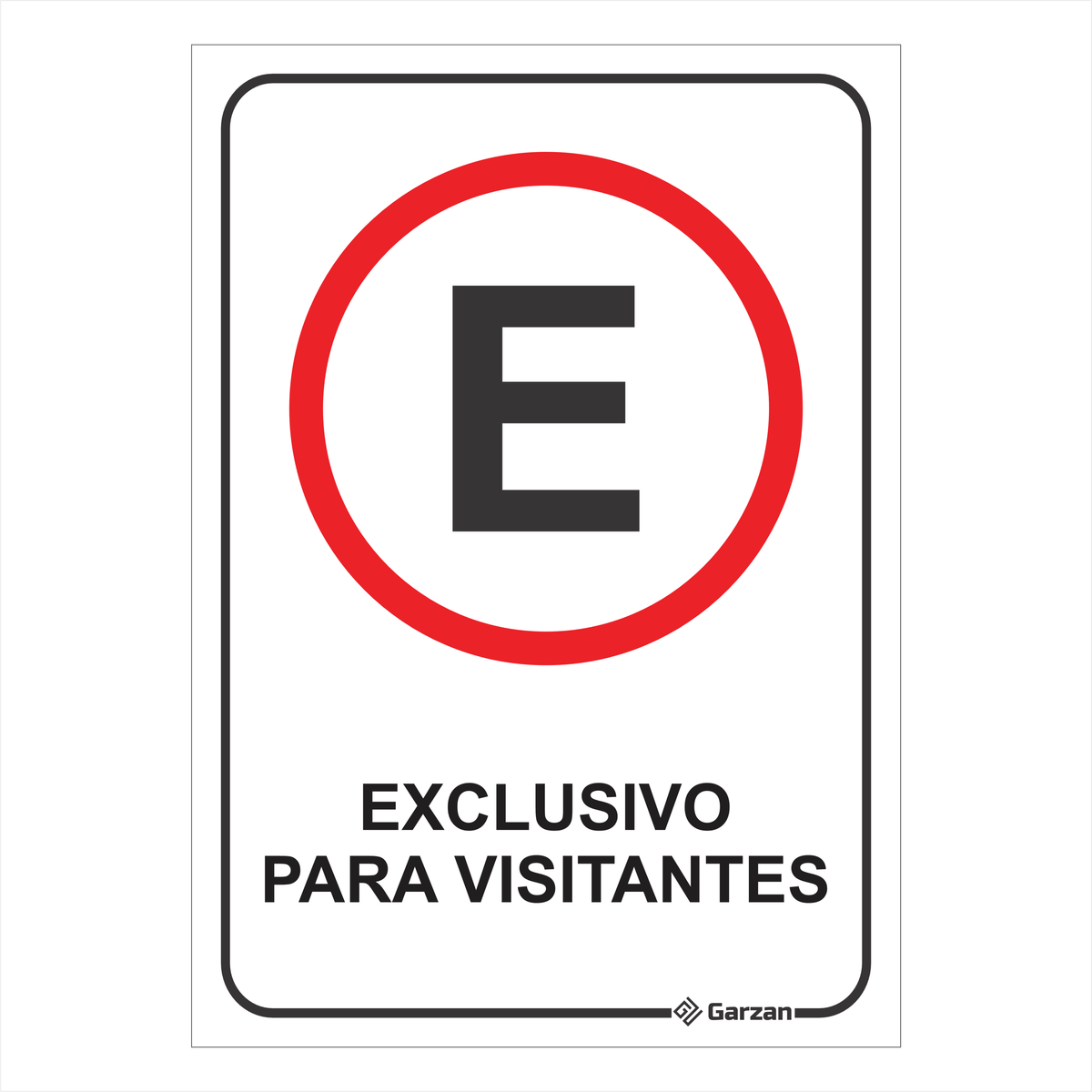 Placa de Sinalização Estacionamento Exclusivo Para Visitantes