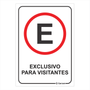 Placa de Sinalização Estacionamento Exclusivo Para Visitantes
