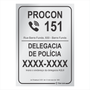 Placa de Sinalização Para Leis - Procon RJ Personalizada - em Alumínio