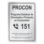 Placa de Sinalização Para Leis - Procon RJ - em Alumínio