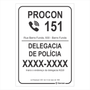 Placa de Sinalização Para Leis - Procon RJ Personalizada