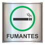 Placa de Sinalização Permitido Fumar em Alumínio
