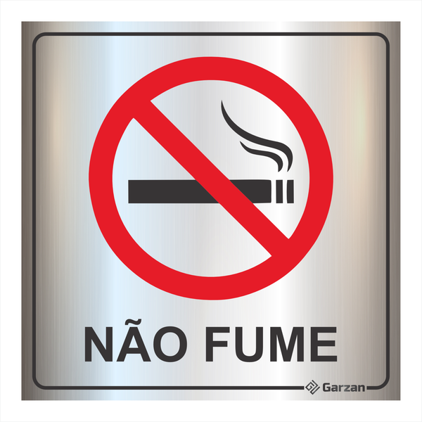 Placa de Sinalização Proibido Fumar em Alumínio