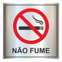 Placa de Sinalização Proibido Fumar em Alumínio