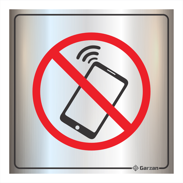 Placa de Sinalização Proibido Celular em Alumínio