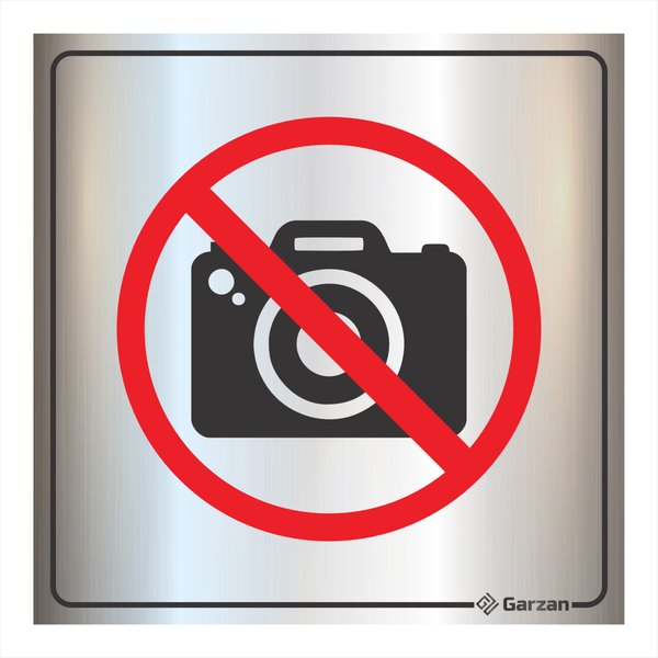 Placa de Sinalização Proibido Fotografar em Alumínio
