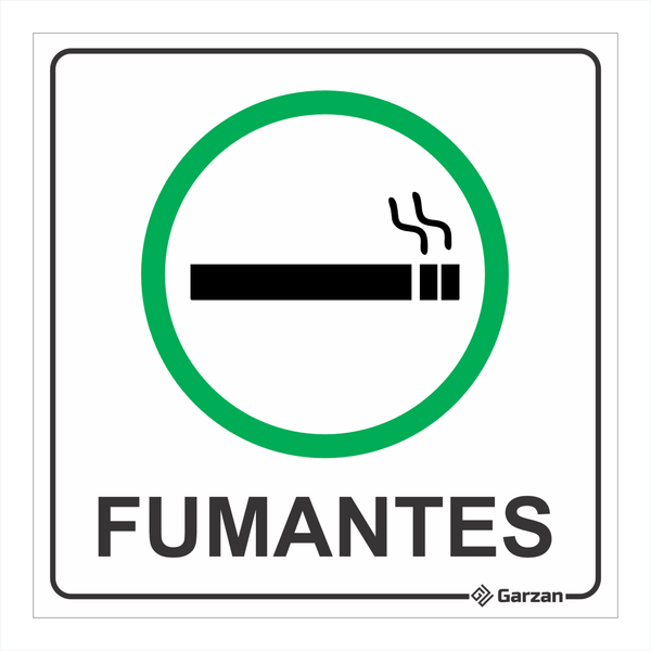 Placa de Sinalização Permitido Fumar