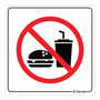Placa de Sinalização Proibido Alimentos e Bebidas