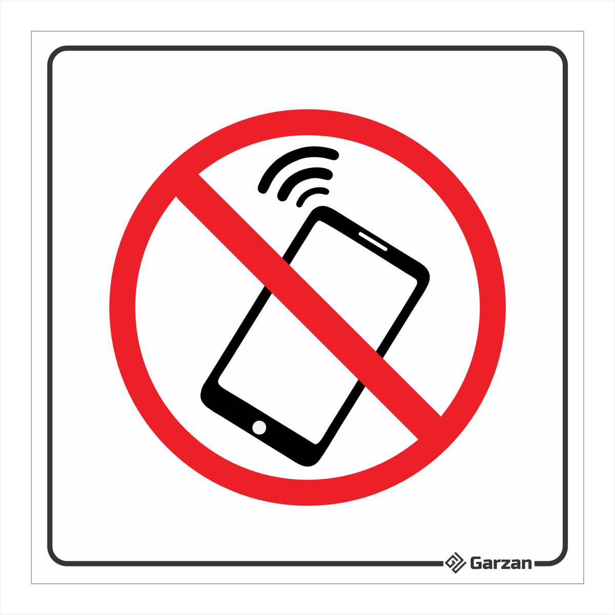 Placa de Sinalização Proibido Celular
