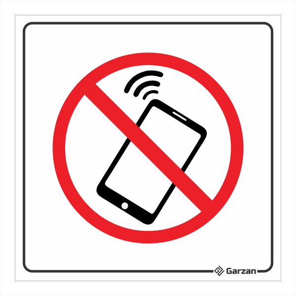 Placa de Sinalização Proibido Celular