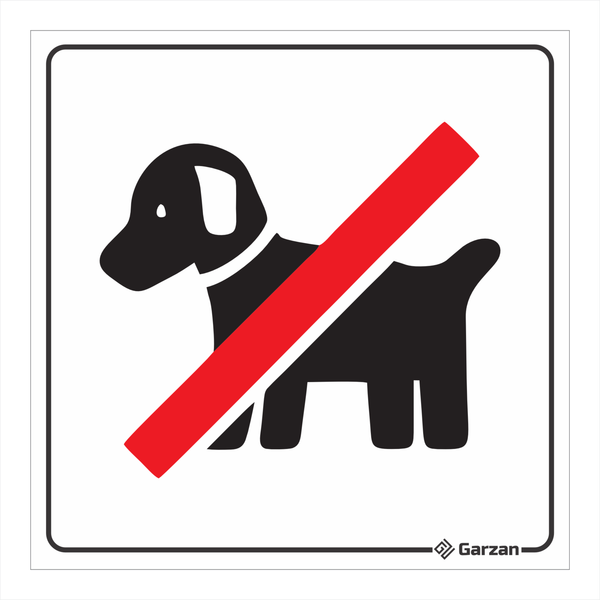 Placa de Sinalização Proibido Cachorro