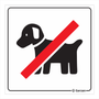 Placa de Sinalização Proibido Cachorro