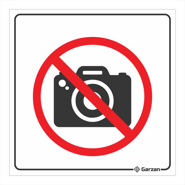 Placa de Sinalização Proibido Fotografar