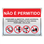 Placa de Sinalização Não é Permitido em Alumínio
