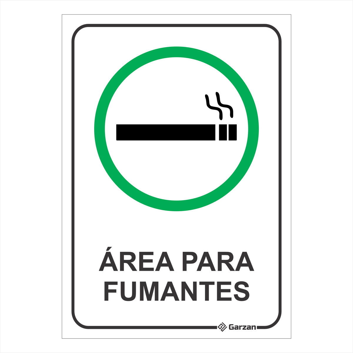Placa de Sinalização Área para Fumantes