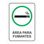 Placa de Sinalização Área para Fumantes