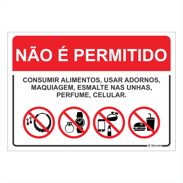 Placa de Sinalização Não é Permitido