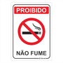 Placa de Sinalização Não Fume