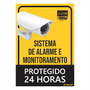 Placa de Sinalização Sistema de Alarme e Monitoramento