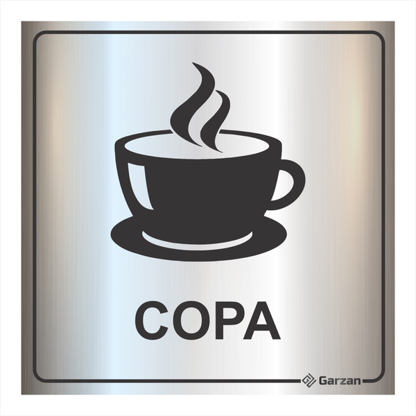 Placa de Sinalização Para Setores - Copa em Alumínio