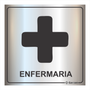 Placa de Sinalização Para Setores - Enfermaria em Alumínio