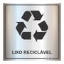 Placa de Sinalização Para Setores - Lixo Reciclável em Alumínio