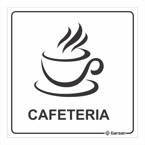 Placa de Sinalização Para Setores - Cafeteria