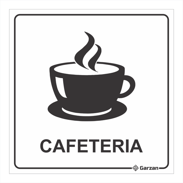 Placa de Sinalização Para Setores - Cafeteria