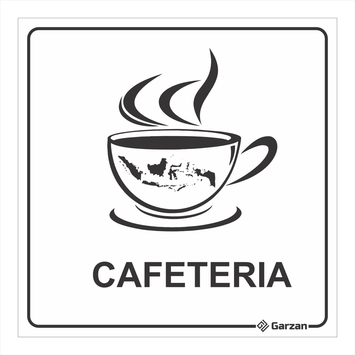 Placa de Sinalização Para Setores - Cafeteria