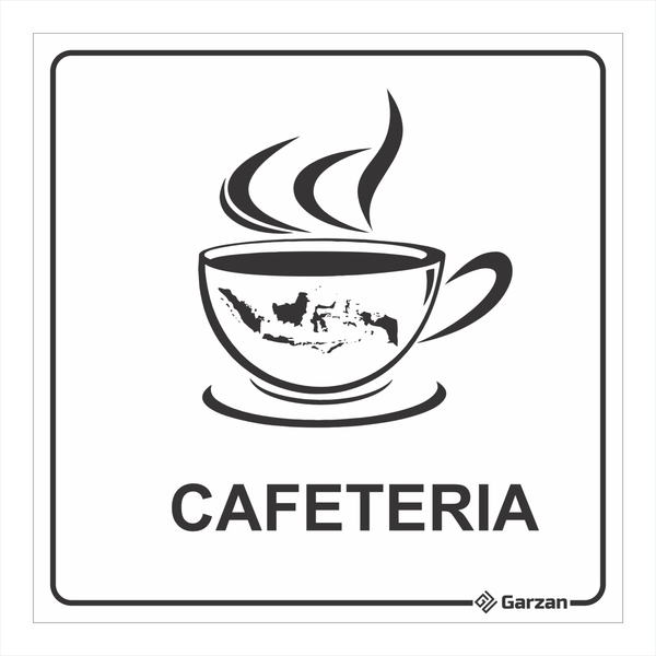 Placa de Sinalização Para Setores - Cafeteria