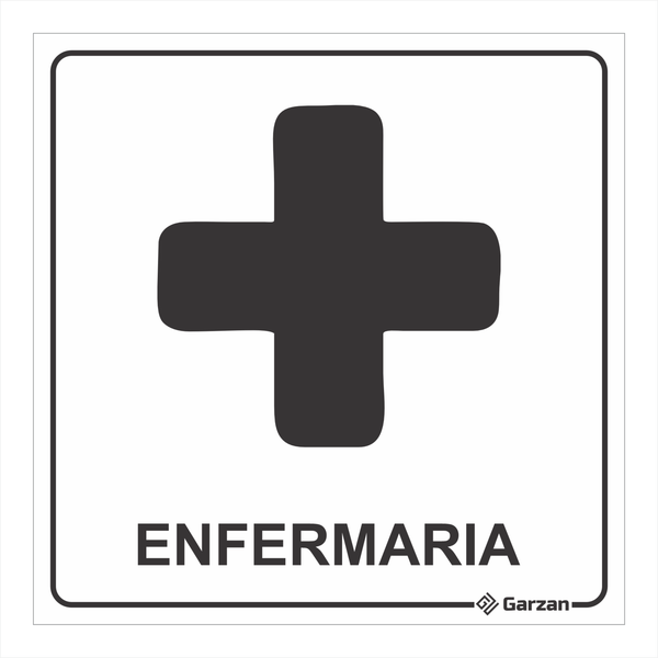 Placa de Sinalização Para Setores - Enfermaria