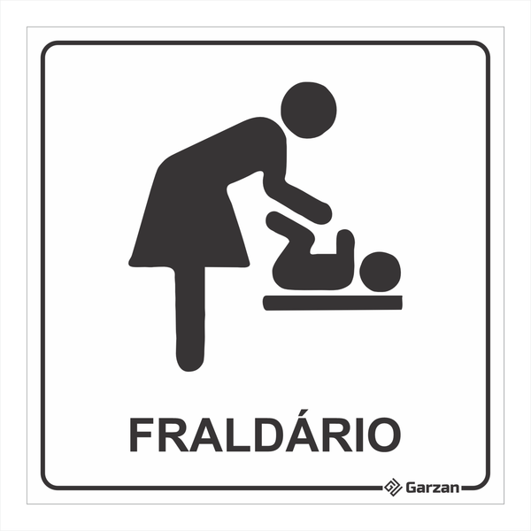 Placa de Sinalização Para Setores - Fraldário