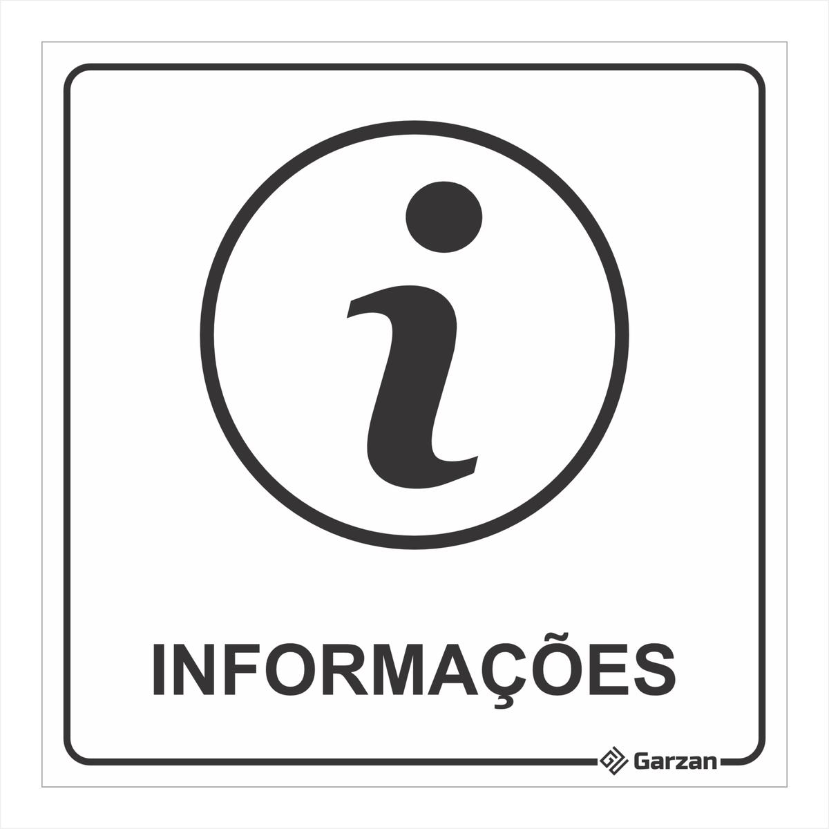 Placa de Sinalização Para Setores - Informações