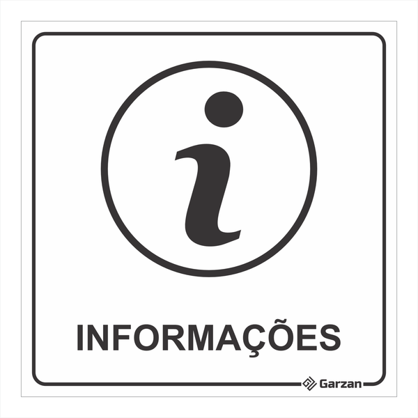 Placa de Sinalização Para Setores - Informações