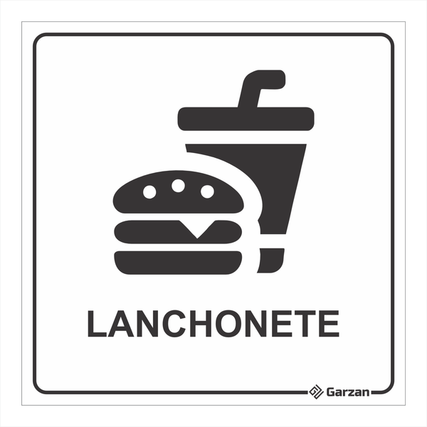 Placa de Sinalização Para Setores - Lanchonete