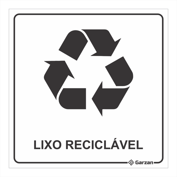 Placa de Sinalização Para Setores - Lixo Reciclável