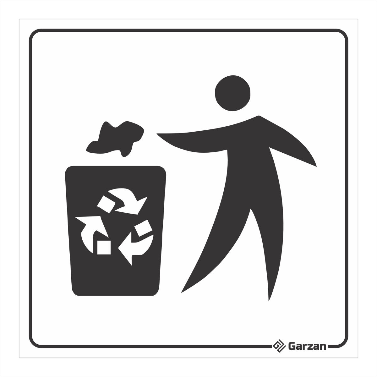 Placa de Sinalização Para Setores - Lixo Reciclável