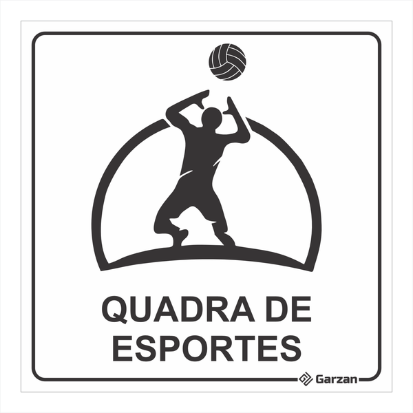 Placa de Sinalização Para Setores - Quadra de Esportes