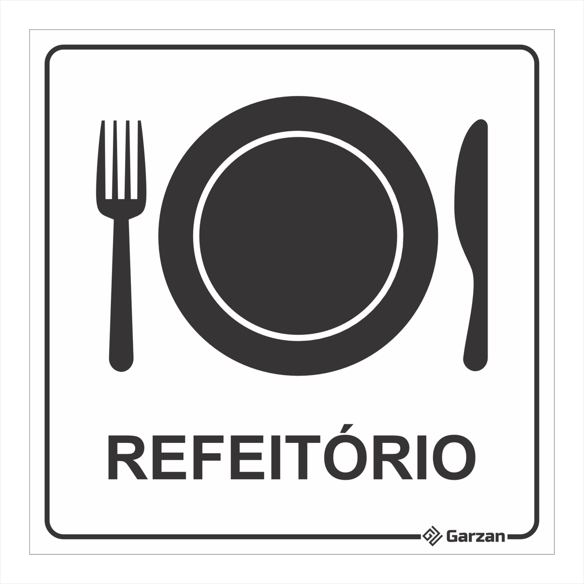 Placa de Sinalização Para Setores - Refeitório
