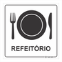 Placa de Sinalização Para Setores - Refeitório