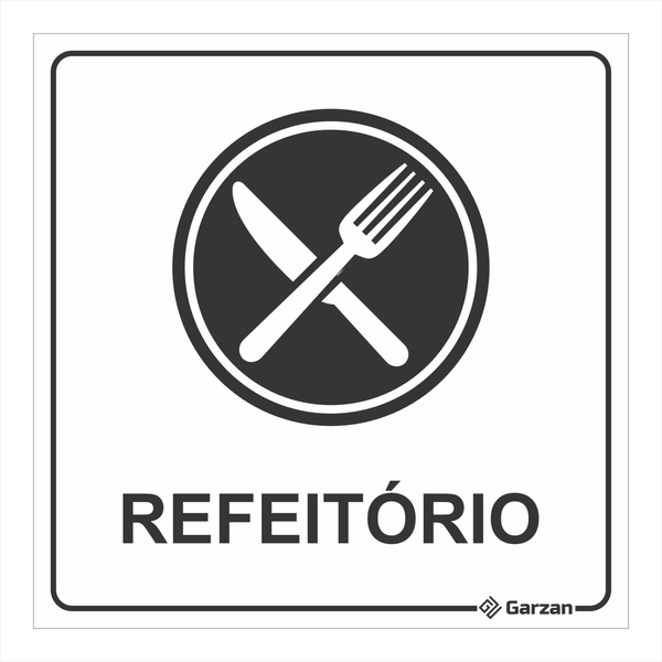 Placa de Sinalização Para Setores - Refeitório
