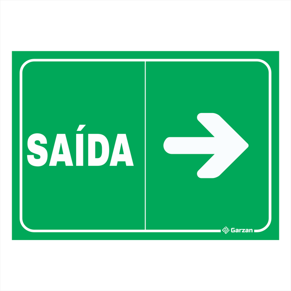 Placa de Sinalização "Saída de Emergência"
