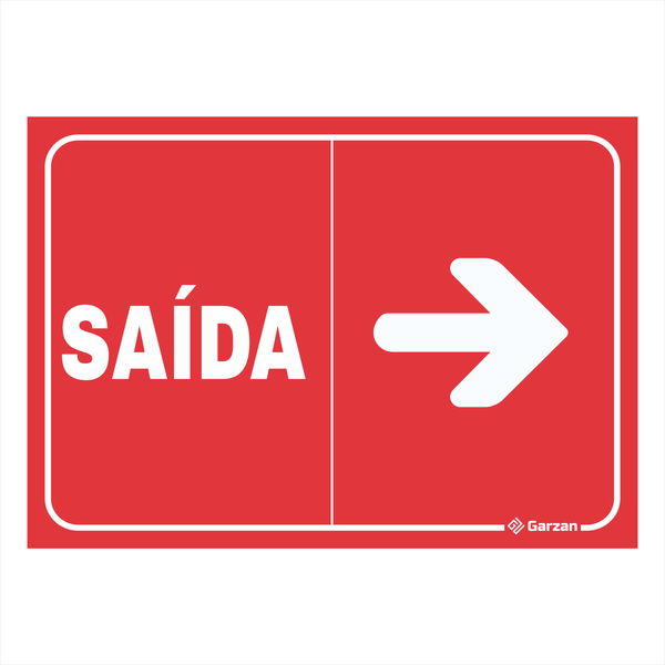Placa de Sinalização "Saída de Emergência"