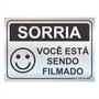Placa de Sinalização "Sorria" em Alumínio